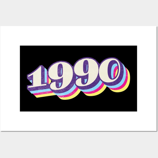 1990 Birthday Year Wall Art by Vin Zzep